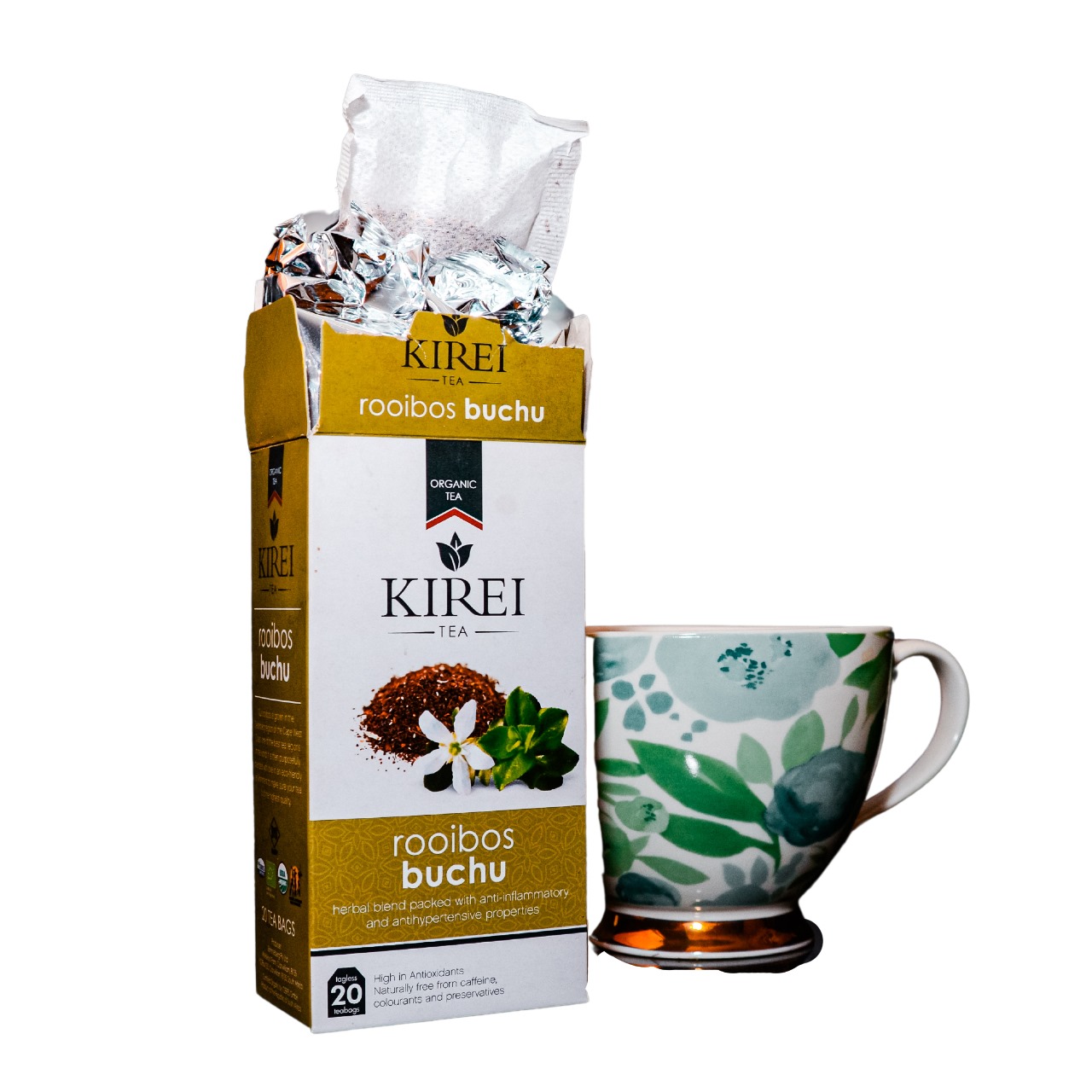 Kirei Rooibos Buchu organic rooibos tea box